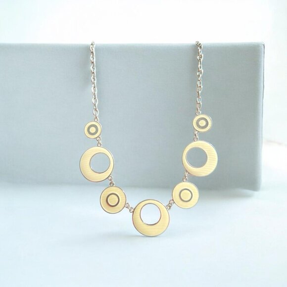 Latasia Geometric Fashion Statement Necklace #146 - Picture 1 of 2